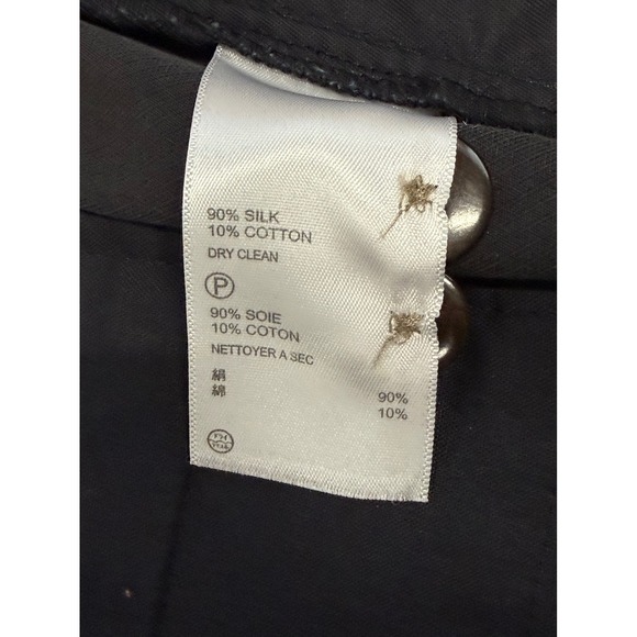 Tommy Bahama Mens 38x30 Pants Silk Blend Black Flat Front (D46) - Picture 4 of 6